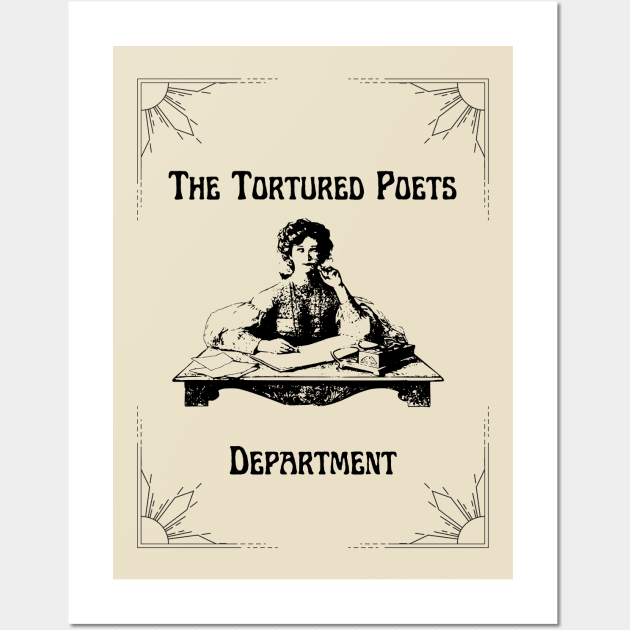 Vintage inspired the tortured poets department design Wall Art by kuallidesigns